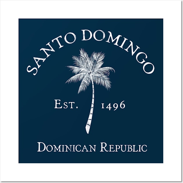 Santo Domingo Dominican Republic Vintage Palm Wall Art by TGKelly